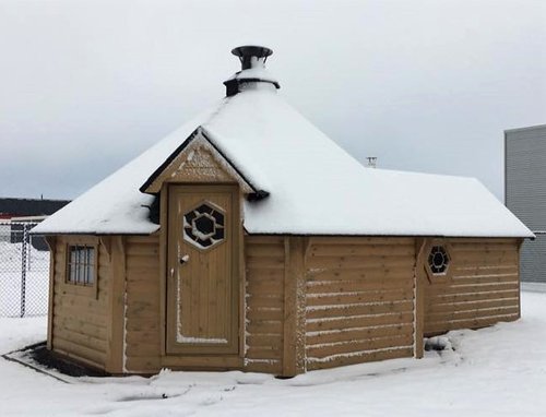 Grillkota 16,5m² + Sauna 250cm mit Standardgrillanlage