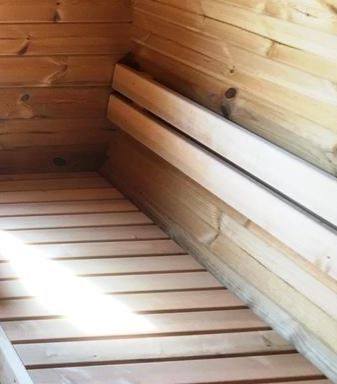 Rückenlehne Sauna