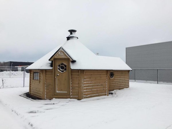 Grillkota Grillhütte Saunakota 16.5m² Sauna 250cm mit Grillanlage