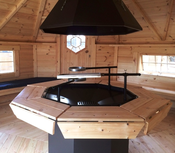 Grillkota Grillhütte Saunakota 16.5m² Sauna 250cm mit Grillanlage