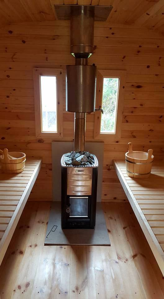 Sauna Gartensauna L350 B230cm Umkleideraum 45mm