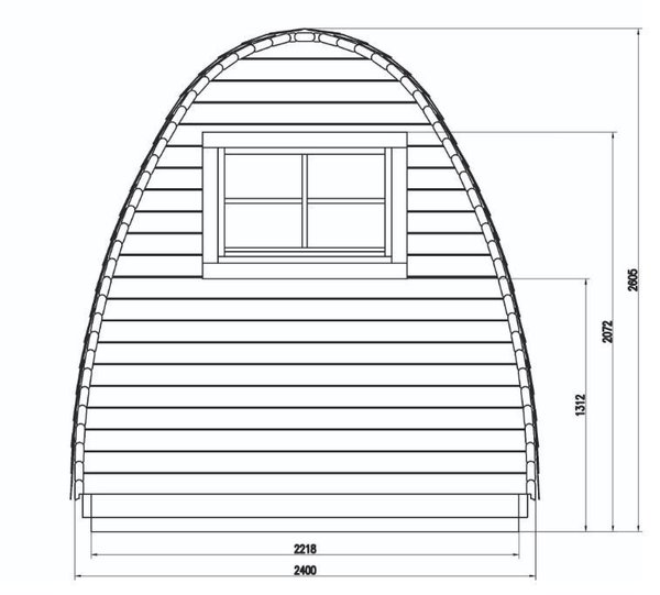Campinghaus POD L590 B240cm 45mm