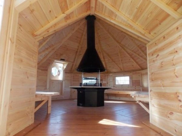 Grillkota Grillhütte 16.5m² Anbau 180cm und Grillanlage